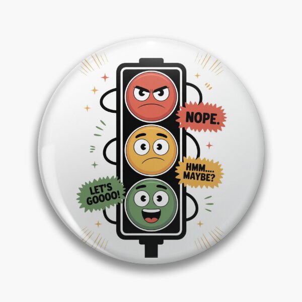 Item preview, Funny Traffic Light Mood Faces Funny Gifts For Drivers designed and sold by DesignLab13.