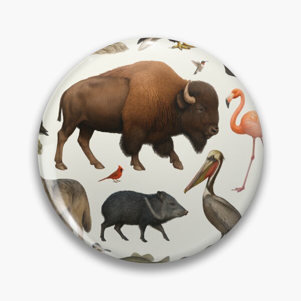 Item preview, Animals of North America Retro Illustration Identification Artwork designed and sold by kakarikihill.