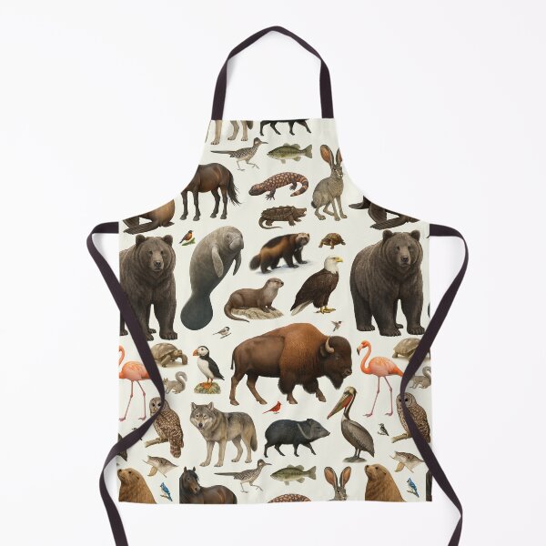 Item preview, Animals of North America Retro Illustration Identification Artwork designed and sold by kakarikihill.