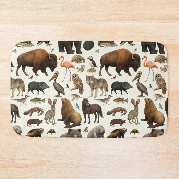 Item preview, Animals of North America Retro Illustration Identification Artwork designed and sold by kakarikihill.