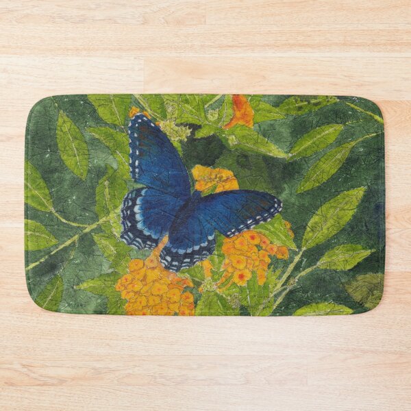 Item preview, Blue Butterfly Watercolor and Ink Batik designed and sold by The Elderberry Blossom.