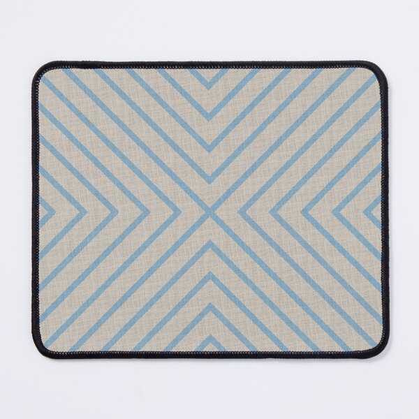 Item preview, Modern Blue Chevron Geometric – Minimalist Linen Texture Diagonal Stripe Repeat designed and sold by Guillermety Designs.