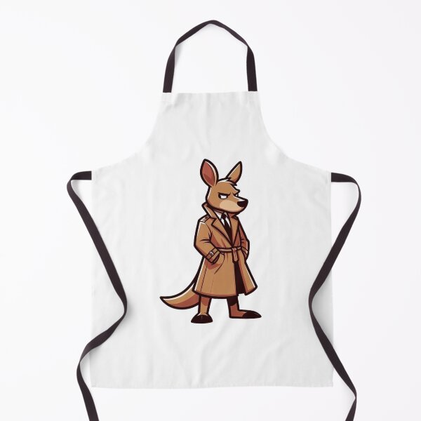 Item preview, Cartoon Kangaroo Wearing Trench Coat – Suspicious Disguised Animal Art designed and sold by Confuzz1ed.