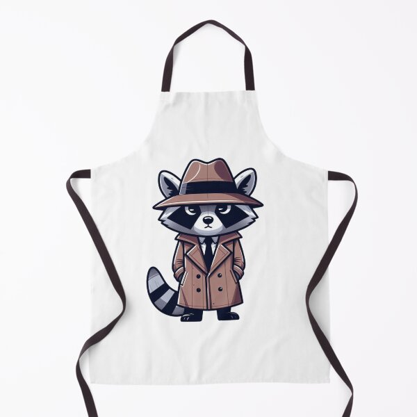 Item preview, Cartoon Raccoon in Trench Coat and Fedora – Classic Undercover Animal designed and sold by Confuzz1ed.