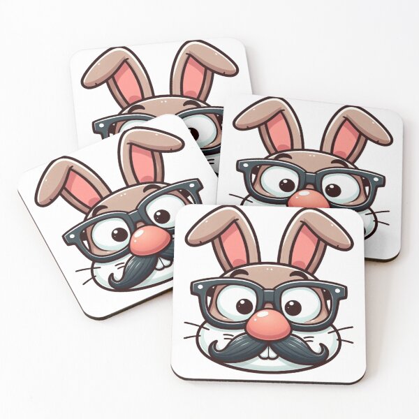 Item preview, Cartoon Rabbit in Fake Nose Glasses – Goofy Animal Disguise Art designed and sold by Confuzz1ed.