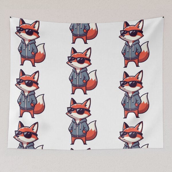 Item preview, Cartoon Fox in Hoodie and Sunglasses – Stealthy Cool Animal Style designed and sold by Confuzz1ed.