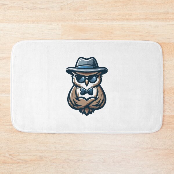 Item preview, Cartoon Owl in Hat and Sunglasses – Mysterious Disguised Bird Design designed and sold by Confuzz1ed.