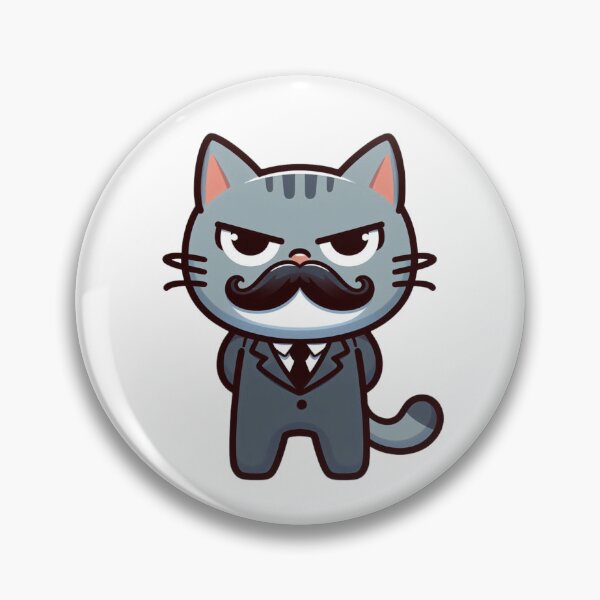 Item preview, Cartoon Cat Wearing Fake Mustache – Silly Disguised Feline Design designed and sold by Confuzz1ed.