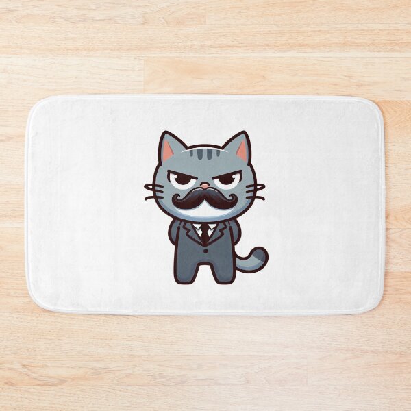 Item preview, Cartoon Cat Wearing Fake Mustache – Silly Disguised Feline Design designed and sold by Confuzz1ed.