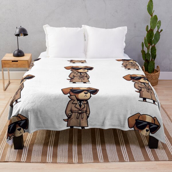 Item preview, Cartoon Dog in Trench Coat and Sunglasses – Secret Agent Animal Art designed and sold by Confuzz1ed.