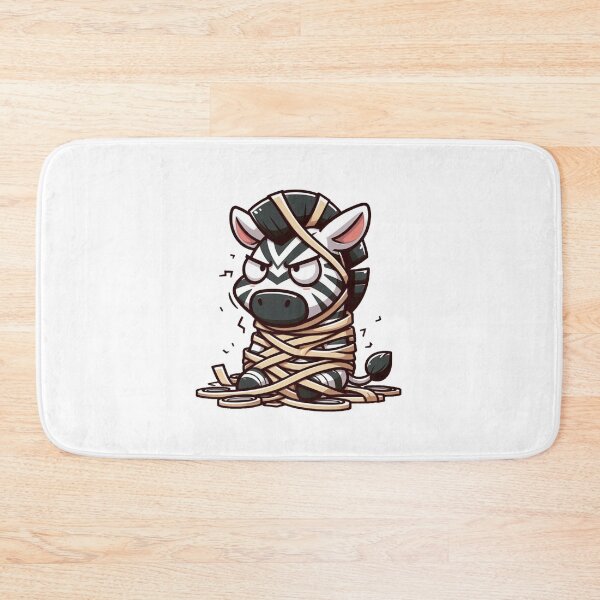 Item preview, Stressed Cartoon Zebra Entangled in Tape – Funny Messy Animal Art designed and sold by Confuzz1ed.