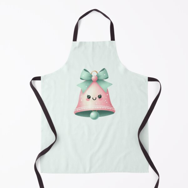 Item preview, Cute pink and mint kawaii Christmas bell designed and sold by FatBirdie.