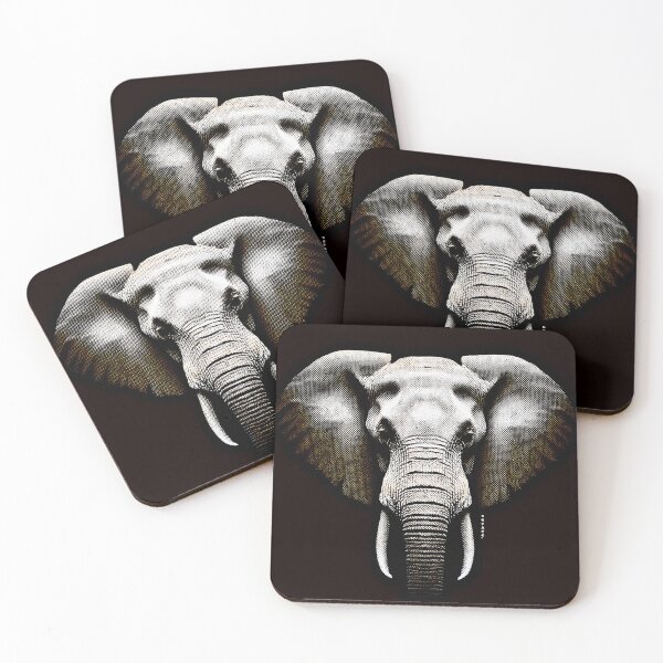 Item preview, Majestic Elephant in Half-Tone Shadows designed and sold by mrpropcake.