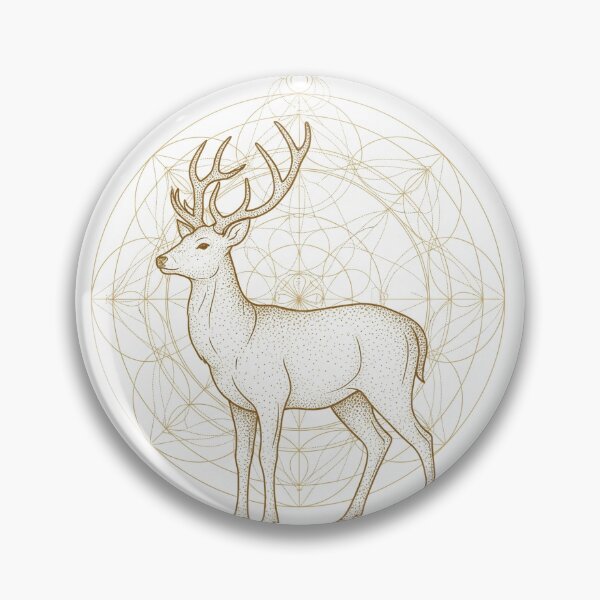 Item preview, Deer with Flower of Life – Heart Guardian Spirit designed and sold by 	aluzia.design.