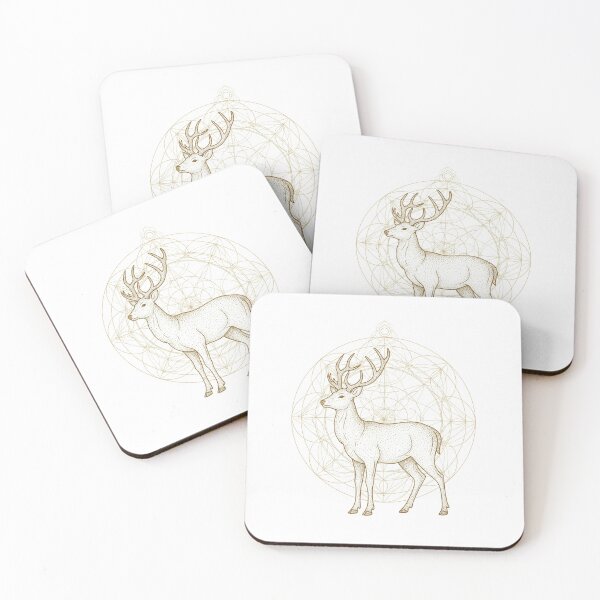 Item preview, Deer with Flower of Life – Heart Guardian Spirit designed and sold by 	aluzia.design.