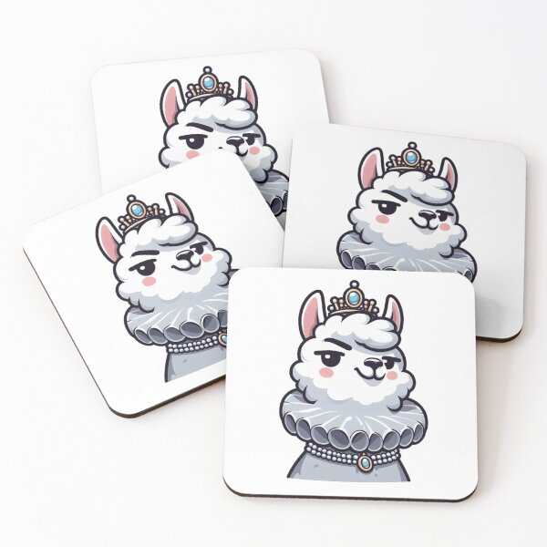 Item preview, Sassy Cartoon Llama Princess with Crown and Fancy Collar – Regal Animal Design designed and sold by Confuzz1ed.