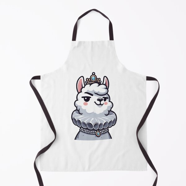 Item preview, Sassy Cartoon Llama Princess with Crown and Fancy Collar – Regal Animal Design designed and sold by Confuzz1ed.
