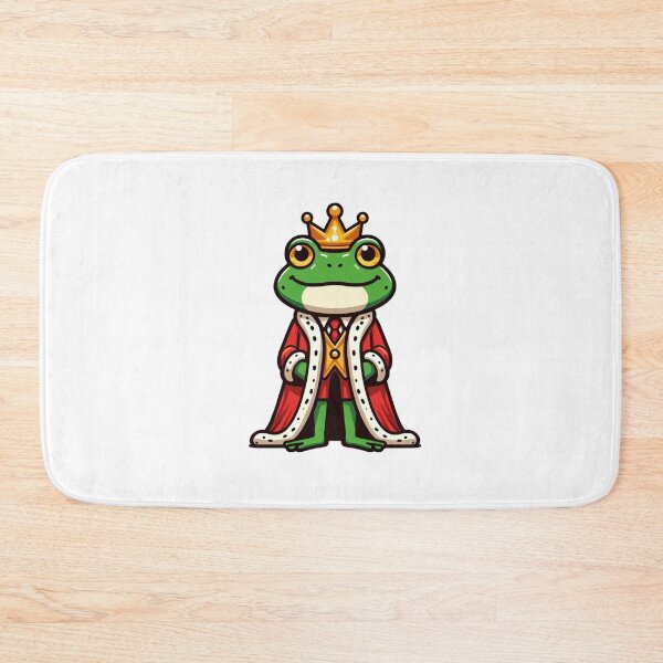 Item preview, Dramatic Cartoon Frog King with Crown and Robe – Bold Royal Animal Art designed and sold by Confuzz1ed.