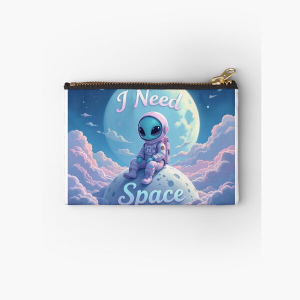 Item preview, I Need Space – Cute Alien on the Moon in Pastel Aesthetic designed and sold by DeanBoffShop.