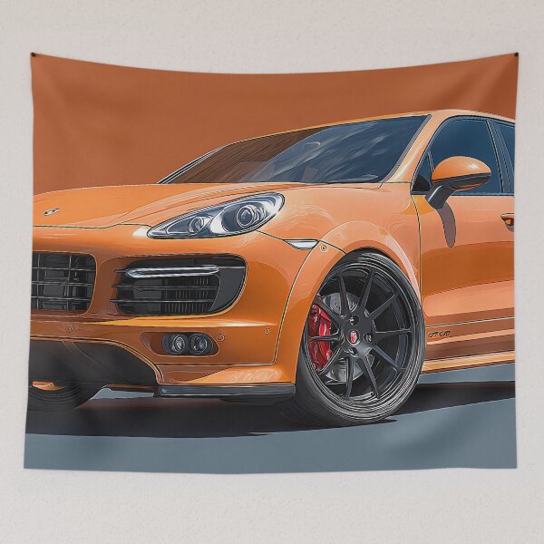 Item preview, Pop Art Painting of a Porsche Cayenne GTS – Home Decor designed and sold by AutoPopStudio.