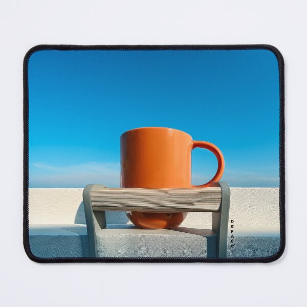 Item preview, Lonely Orange Mug Beneath a Vast Blue Sky designed and sold by mrpropcake.