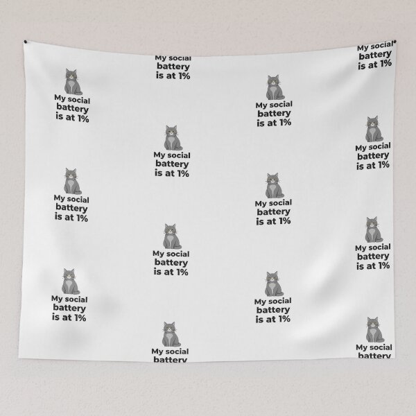 Item preview, "My Social Battery Is At 1%" Grumpy Cat Introvert Product designed and sold by DMNindustries.
