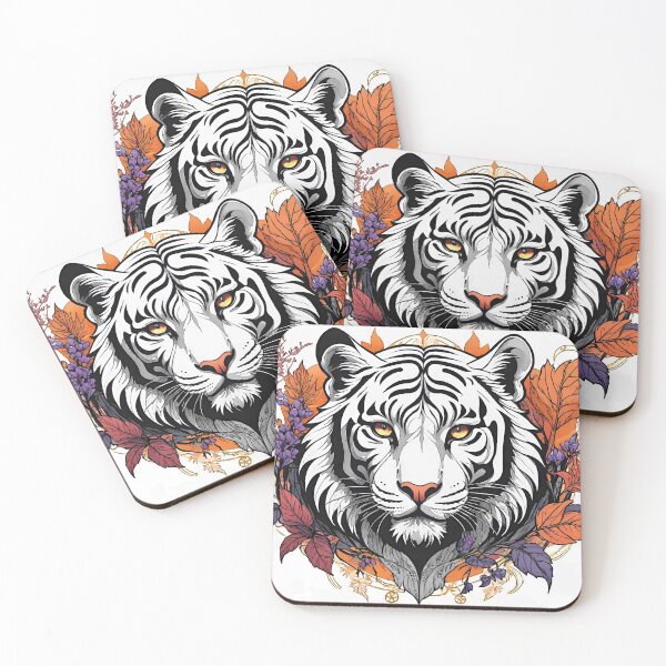 Item preview, Floral White Tiger 1  designed and sold by FloatingGardens.
