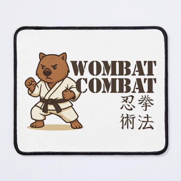 Item preview, Wombat Combat Martial Arts Australian Animal designed and sold by pUNKnown.