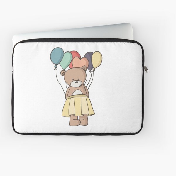 Teddy Bear with Balloons Laptop Sleeve
