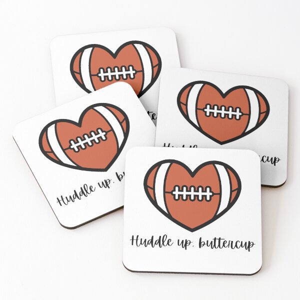Item preview, Huddle Up Buttercup – Cute Football Heart Design designed and sold by Not Your Mom's Clipart.