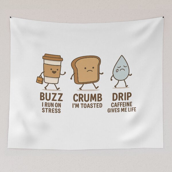 Item preview, Buzz, Crumb & Drip – Breakfast Breakdown Squad designed and sold by hYetzirah.