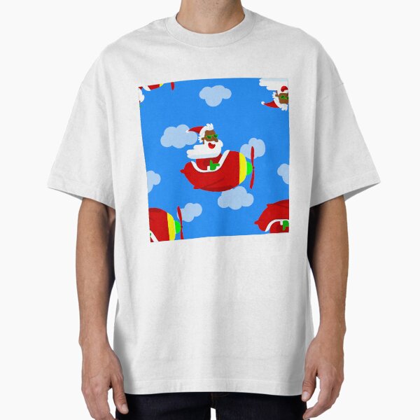 Item preview, christmas aviator airplane pilot african black santa clouds funny designed and sold by Gossip Rag.