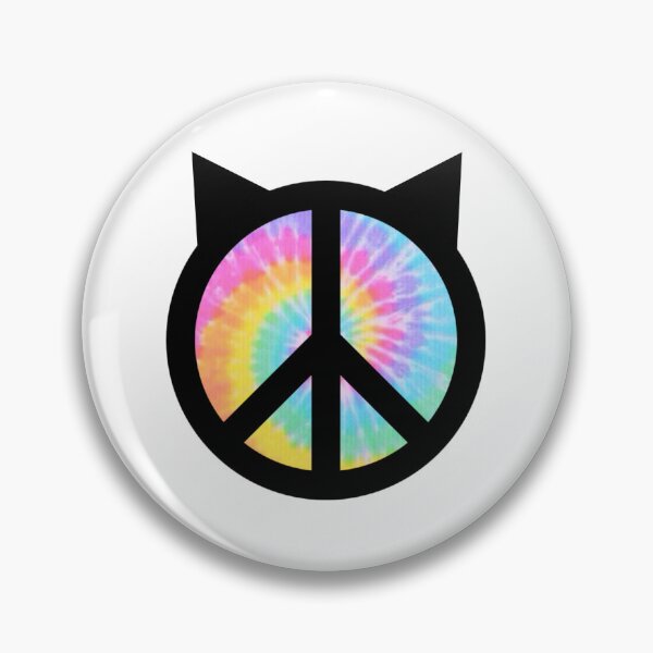 Item preview, Tie-Dye Cat Peace Sign designed and sold by MannyShop.