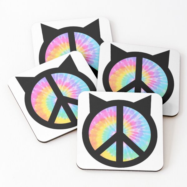 Item preview, Tie-Dye Cat Peace Sign designed and sold by MannyShop.