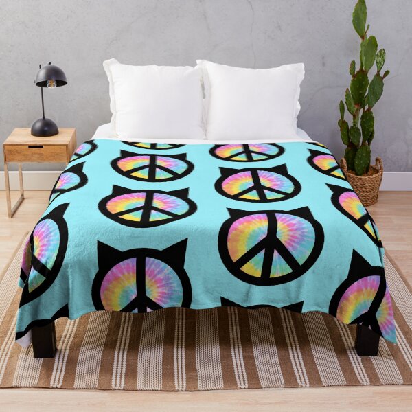 Item preview, Tie-Dye Cat Peace Sign designed and sold by MannyShop.