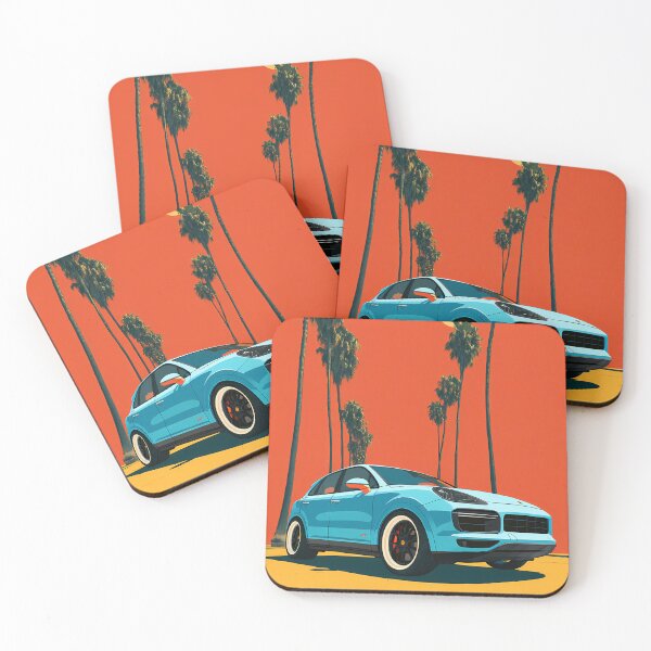 Item preview, Pop Art Porsche Cayenne GTS – Vibrant SUV Illustration Print designed and sold by AutoPopStudio.