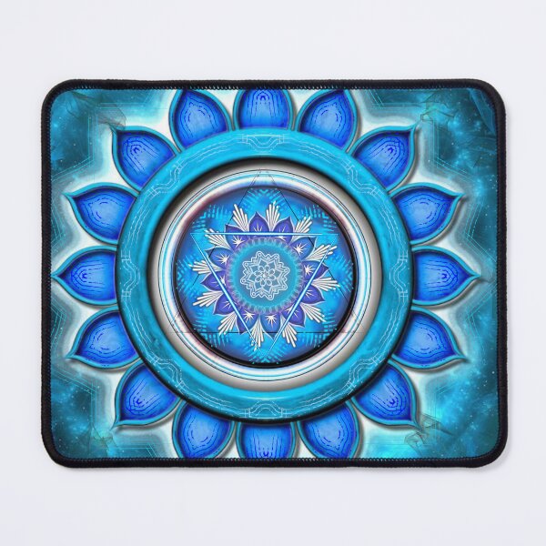 Item preview, Radiant Throat Chakra radiating spiritual energy designed and sold by Bodhiartstudio.