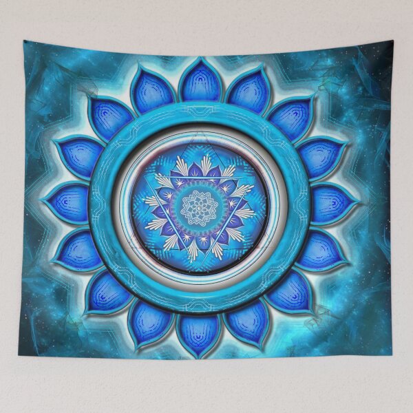Item preview, Radiant Throat Chakra radiating spiritual energy designed and sold by Bodhiartstudio.