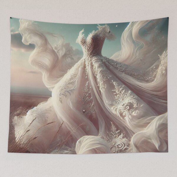 Item preview,  Ethereal Lace Wedding Dress Flowing in Sunset Breeze designed and sold by FantaDesign.
