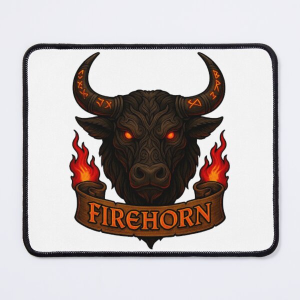 Item preview, Firehorn Inferno – Tribal Bull tshirt design designed and sold by Wandering Threads.
