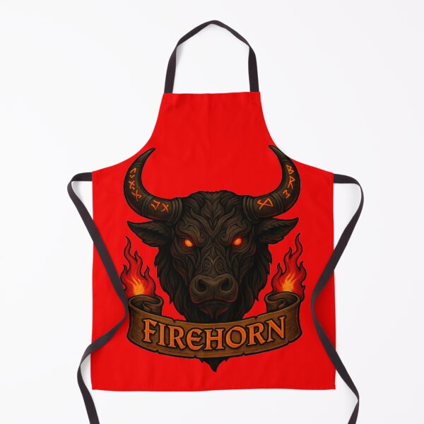 Item preview, Firehorn Inferno – Tribal Bull tshirt design  designed and sold by Wandering Threads.