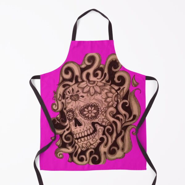 Item preview, sugar skull with flames designed and sold by pksart1.