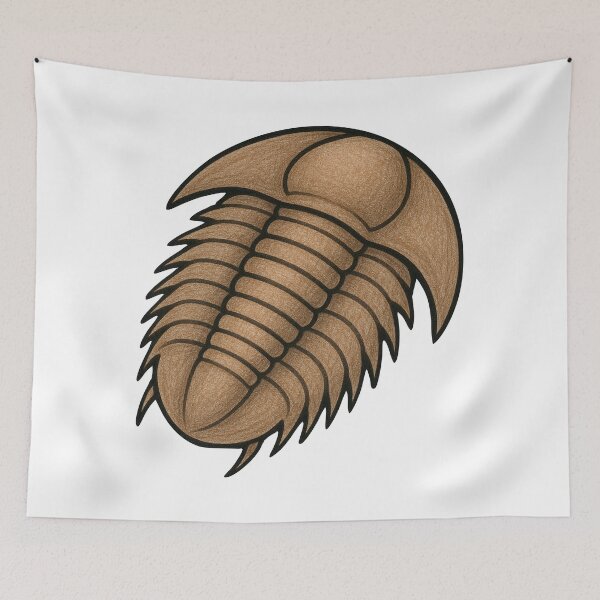 Item preview, Trilobite Illustration – Prehistoric Marine Fossil Arthropod Drawing designed and sold by Vendeloc.