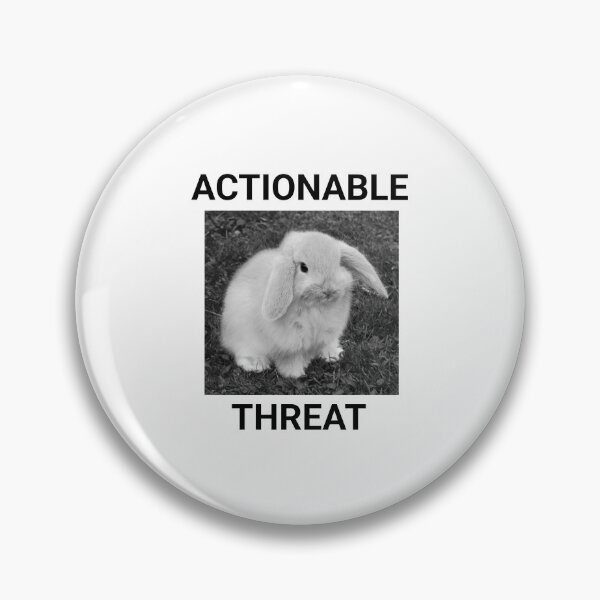 Item preview, actionable threat bunny designed and sold by menheraaudino.