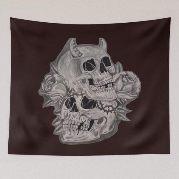 Item preview, good and evil skulls  designed and sold by pksart1.