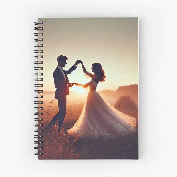 Item preview,  Bride and Groom Dancing at Sunset in a Romantic Outdoor Wedding Scene designed and sold by FantaDesign.