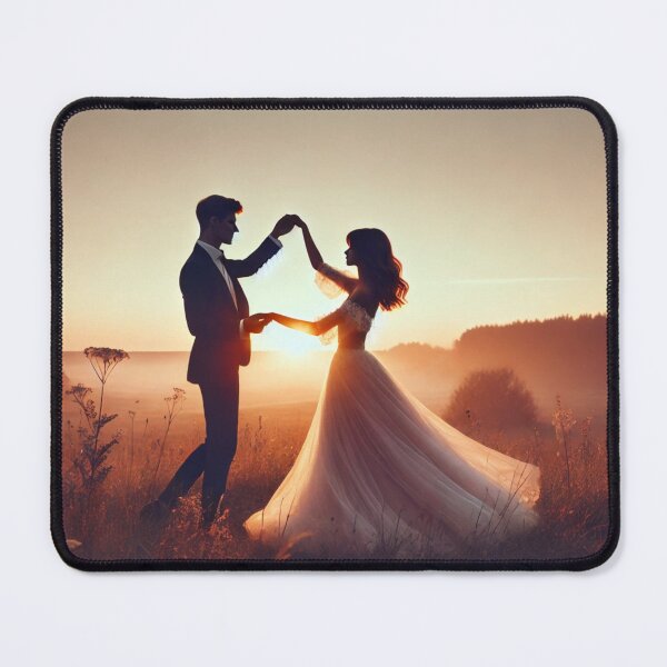 Item preview, Bride and Groom Dancing at Sunset in a Romantic Outdoor Wedding Scene designed and sold by FantaDesign.