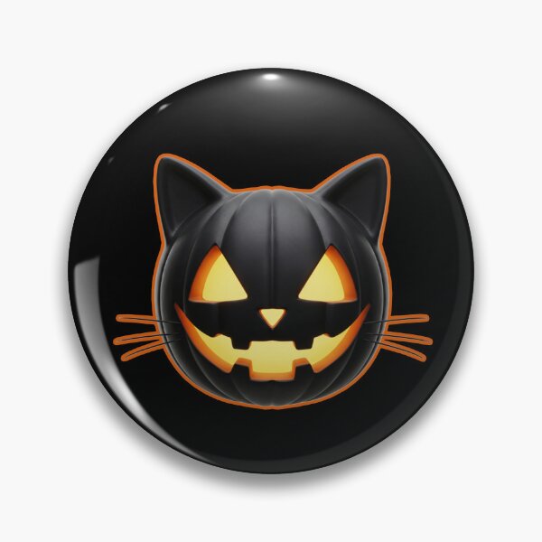 Item preview, Black Cat Jack o'Lantern Emoji designed and sold by MannyShop.