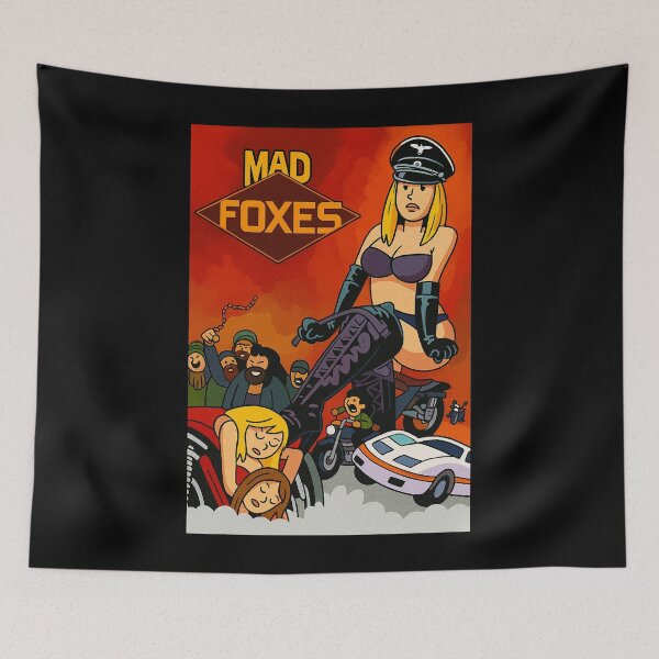 Item preview, Mad Foxes – Wild Biker Chaos Unleashed designed and sold by ChickenFund.