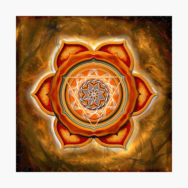 Item preview, Radiant Sacral Chakra radiating spiritual energy designed and sold by Bodhiartstudio.